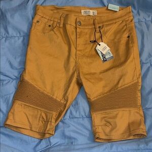 Trendy Mustard Jean Shorts for Men